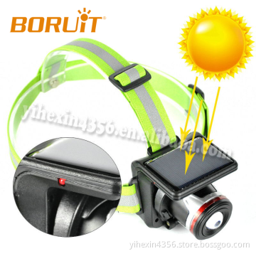 Boruit T855 Aluminum Alloy Mini Solar Headlight